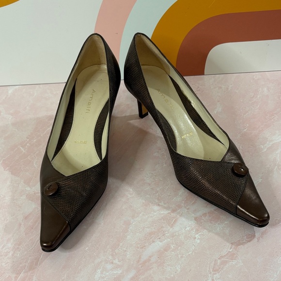 Amalfi Copper Metallic & Textured Leather 2” Heels - Picture 1 of 9